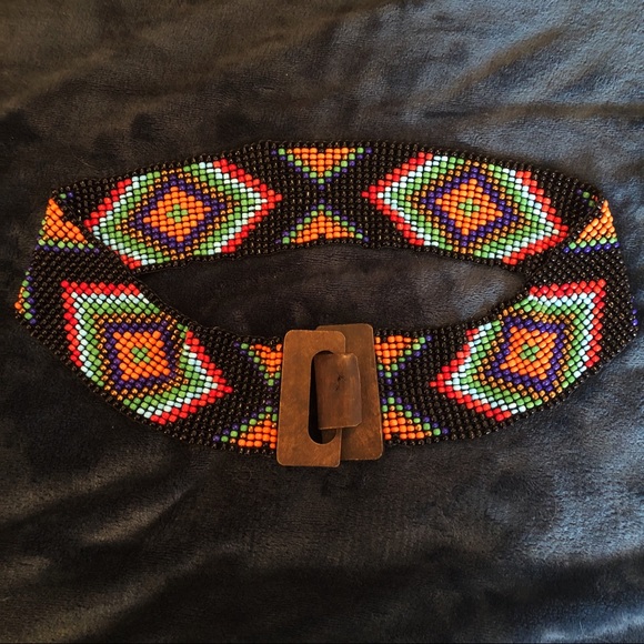 Vintage Accessories - Beautiful Bohemian Colorful Beaded Belt